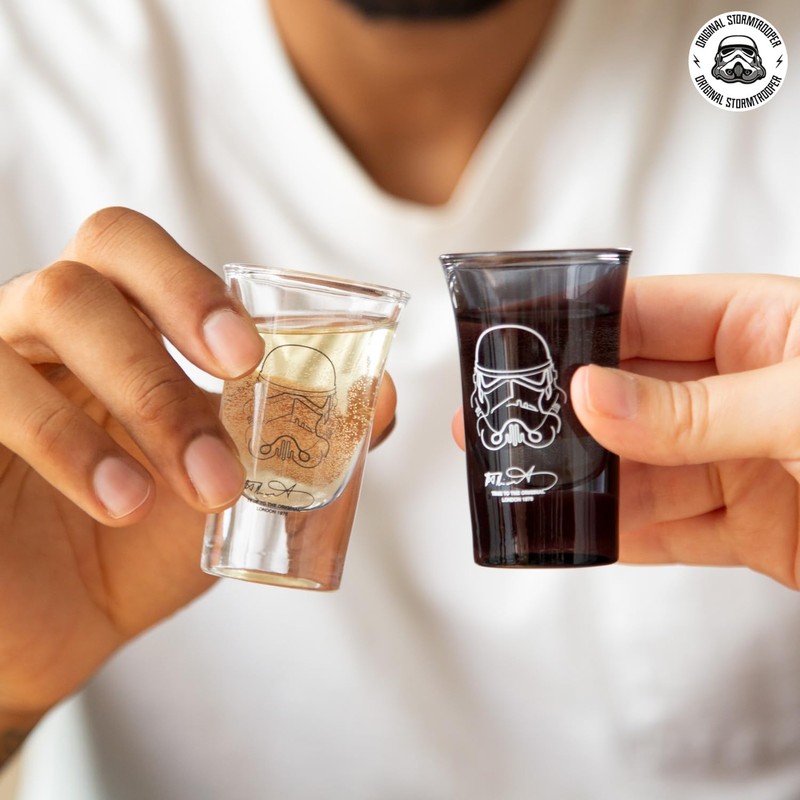 Original Stormtrooper Shot Gläser 4er Set bedruckt, aus Glas, Füllmenge