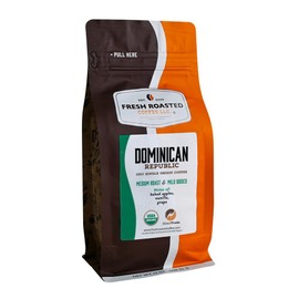 Fresh Roasted Coffee, Organic Dominican Republic | USDA, Direct Trade, Kosher | Medium Roast 12 oz Ground