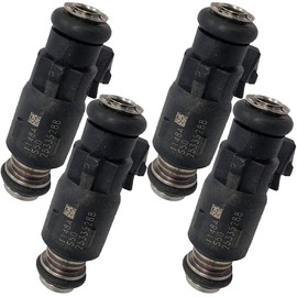 Automotive-leader 4 boquillas de inyectores de combustible 25335288 compatibles con motor Mercury 40HP-60HP fuera de borda 2 tiempos 2002 2003 2004 2005 2006 877826, 892123002