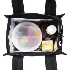 DEAN&DELUCA Cooler Bag, Black, S, Insulated Bag, Zipper Included, Compact, Bento Lunch Bag, 10.2 x 5.1 x 6.9 inches (26 x 13 x 17.5 cm)