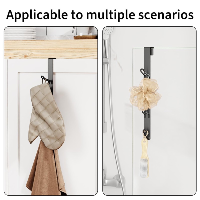 niffgaff 8 Hook Over The Door Hooks, Vertical Over The