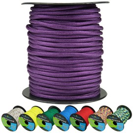West Coast Paracord 550lb Paracord Spools – 7 Strand Type III Tactical Parachute Cord for Hiking, Camping, and Fishing – Acid Purple (100 ft)