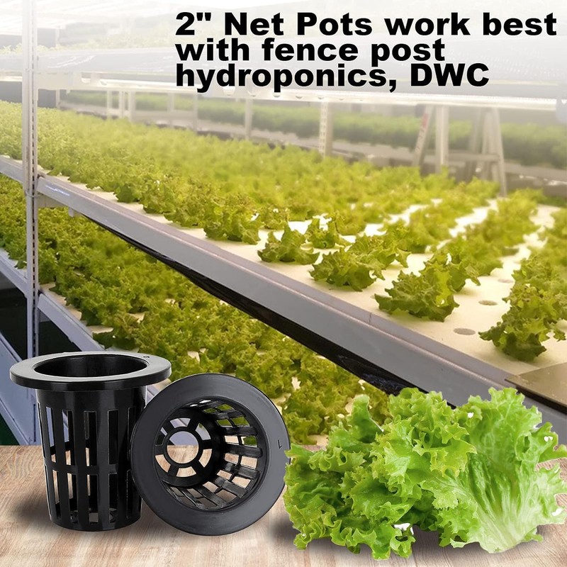 WOYAODONG 100 Pcs 2 inch Net Pots Hydroponics Supplies Cups,Garden