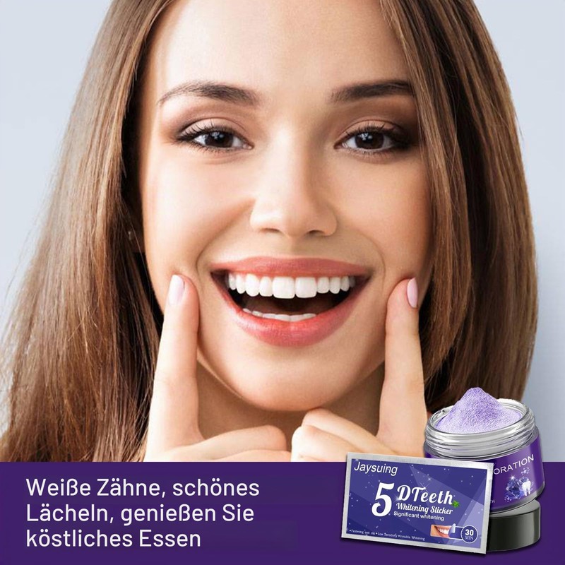 Teeth Whitening Powder, with Teeth Whitening Bleaching Strips, Teeth Repair