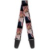 Buckle-Down Guitar Strap American Eagle Flags 2 Inches Wide