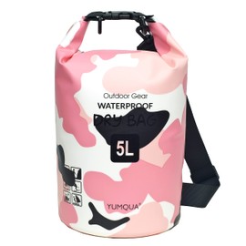 YUMQUA Dry Bag Waterproof Bag 5L 10L 20L 30L 40L Waterproof Bag Pack Sack for Kayak Boat Fishing Rafting Camping Snowboarding Swimming Water Sports, Pink camouflage, Waterproof bag pack sack
