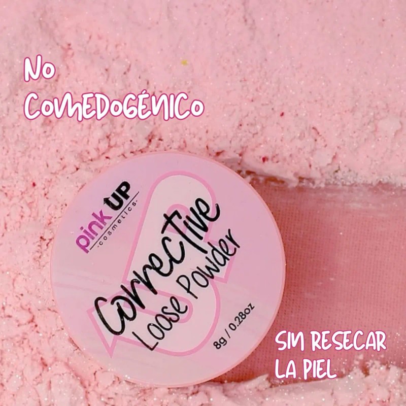 Polvo Traslucido Corrector Unifica El Tono De Piel Pink Up