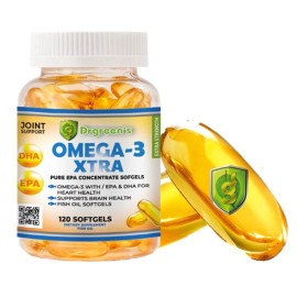 Aceite de pescado Omega 3 ultra puro + DHS + EPA 2600 mg por porción, soporte conjunto XL 120