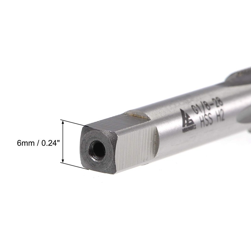 sourcing map G1/8-28 Pipe Thread Tap, Machine Threading Tap Right