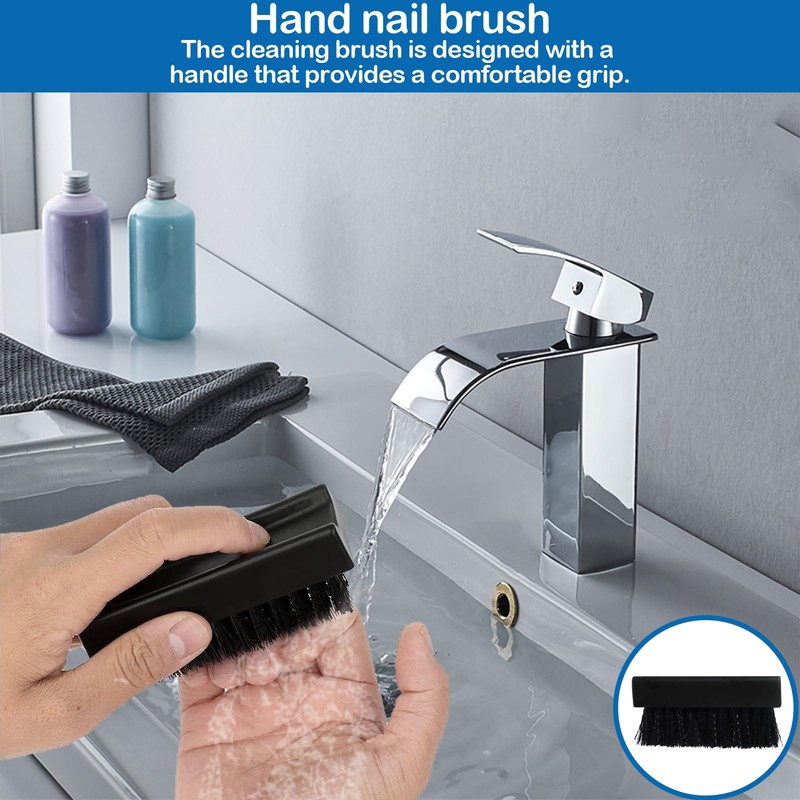 2PCS Heavy Duty Nail Scrubber Black Handle Grip Heavy Duty