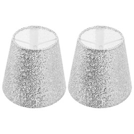 FOMIYES 2pcs Lampshade Glitter Lamp Shade Lamp Shade for Table Lamps Hanging Lamp Shade Linen Lamp Shades for Table Lamp White Table Lamp Bedroom Lamp Shade Small Floral Protector Iron