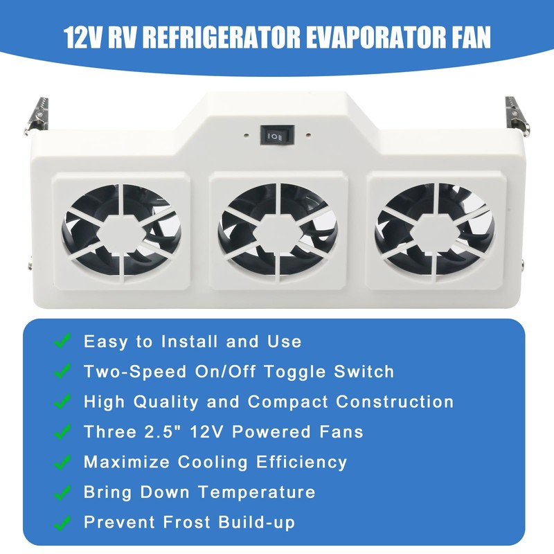 12v rv Refrigerator Fan Three Powered rv Exhaust Fans, RV