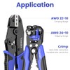 Wire Stripper and Crimping Tool,AWG 24-10 Automatic Stripper Tool with