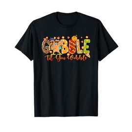 Gobble Til You Wobble Turkey Toddler Kids Baby Thanksgiving T-Shirt