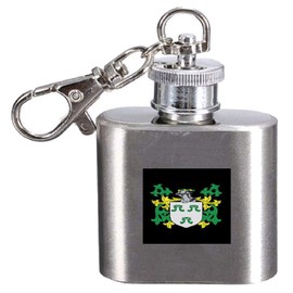 Fenlon Family Crest Surname Coat of Arms 1oz Hip Flask Kerying Engraved
