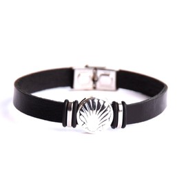 J[B] Azofra Bracelet, Leather, Zamac
