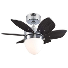 Westinghouse Lighting 7236900 Origami Indoor Ceiling Fan with Light, 24 Inch, Chrome