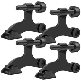 4Pcs Hinge Pin Door Stopper Hinge Door Stop Adjustable Pin Door Stop Prevent Wall and Door Damage Premium Hinge Pin Door Stop for Office Home Patio Door tr(B01 black)
