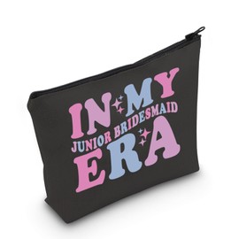 PLITI Junior Bridesmaid Gift Wedding Party Gift Bridal Shower Gift in My Junior Bridesmaid Er Makeup Bag from Bride (Junior Bridesmaid Er bagU)