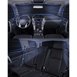 KUST Car Window Shades Custom Fit for Toyota 4Runner Accessories 2010-2024 Car Full Sun Shades for Baby Privacy Sun Glare and UV Protection 8PCS