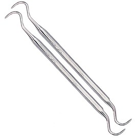 JEWEL TOOL (2 Pack 5-7/8" (15 cm) Double Ended Stainless Steel Hooks | Precision Instrument for Jewelers, Dentists & Craftsmen | Textured Grip