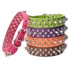 Aolove Mushrooms Spiked Rivet Studded Adjustable Pu Leather Pet Collars