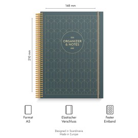 Burde School Calendar 2024/2025 Organiser & Notes | 2024-07-24 to 2025-09-01 | Weekly Planner | A5 | 15 x 21 cm