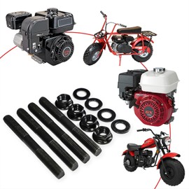 JMCHstore High Performance Cylinder Head Studs Kit for Predator 212 Non hemi Coleman CT200U BT200X Mini Bike, KT196 Go Kart Baja Hisun Tillotson Clone Engine 196cc Honda GX160 GX200