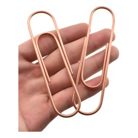 Paperclips Extra Grandes 10 Cm Revestimiento Oro Rosa
