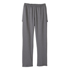 Women’s Self Dressing Open-Back Adaptive Soft Knit Pant - Heather Gray LGE