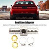 Fuel Line T Fitting Adapter 304 Stainless Steel Pressure Gauge