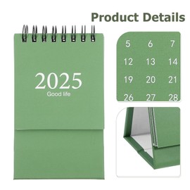 STOBOK Mini Desk Calendar 2024-2025, 18 Months Small Desk Calendar Desktop Calendar Tabletop Calendar for Home, School, Office(Jul 2024 to Dec 2025)