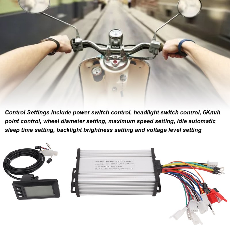 48V/64V 600W Brushless Controller Electric Sine Wave Bicycle Scooter Brushless