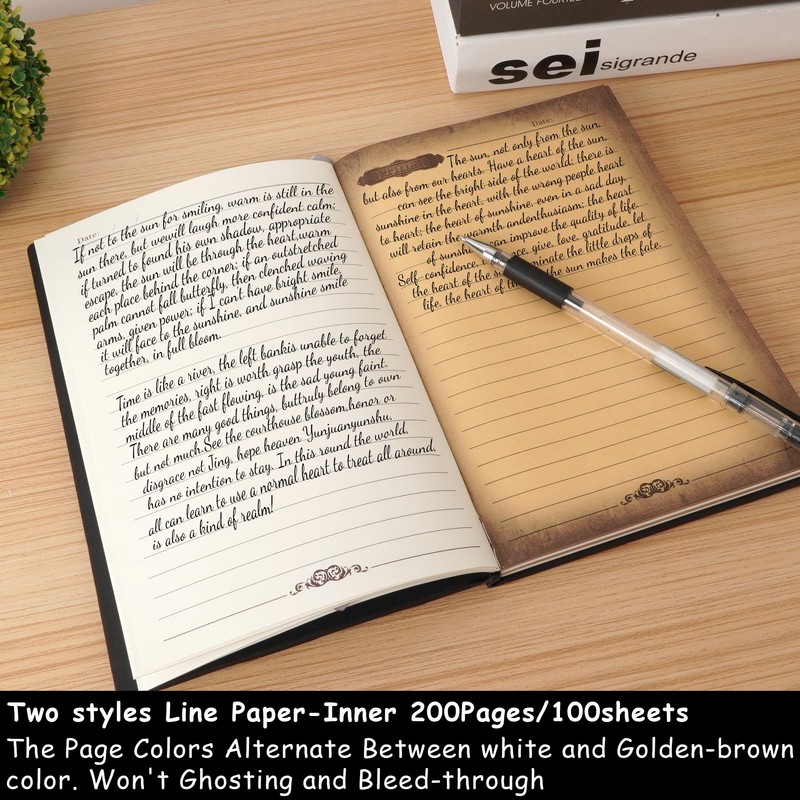 Millya Faux Leather Hardcover Notebook Owl Pattern Embossed Travel Journal