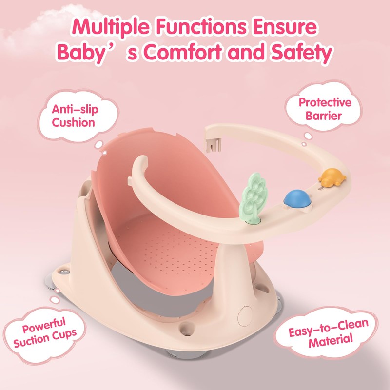 Baby Bath Seat for Babies 6 Months & Up, Non-Slip