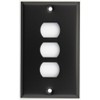 Matte Black Single 1 Gang Triple 3 Despard Switch Plate