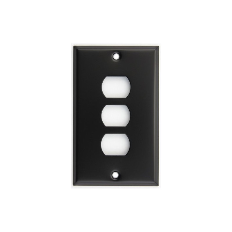 Matte Black Single 1 Gang Triple 3 Despard Switch Plate