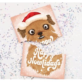 Joker Greeting Endless Barking Christmas Card with Hidden Glitter Bomb – Nonstop 6-Hour Prank Holiday Card Featuring Dog Sounds – Ultimate Double Surprise for Guaranteed Laughter and Festive Fun!