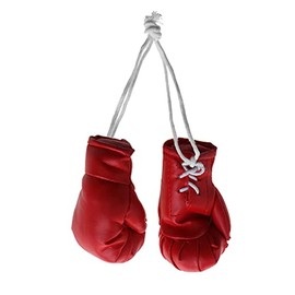 Mini Boxing Gloves - Miniature Accessories for Hanging Bag, Decorative Toys, Home, Car, Christmas Party Decor (Red)