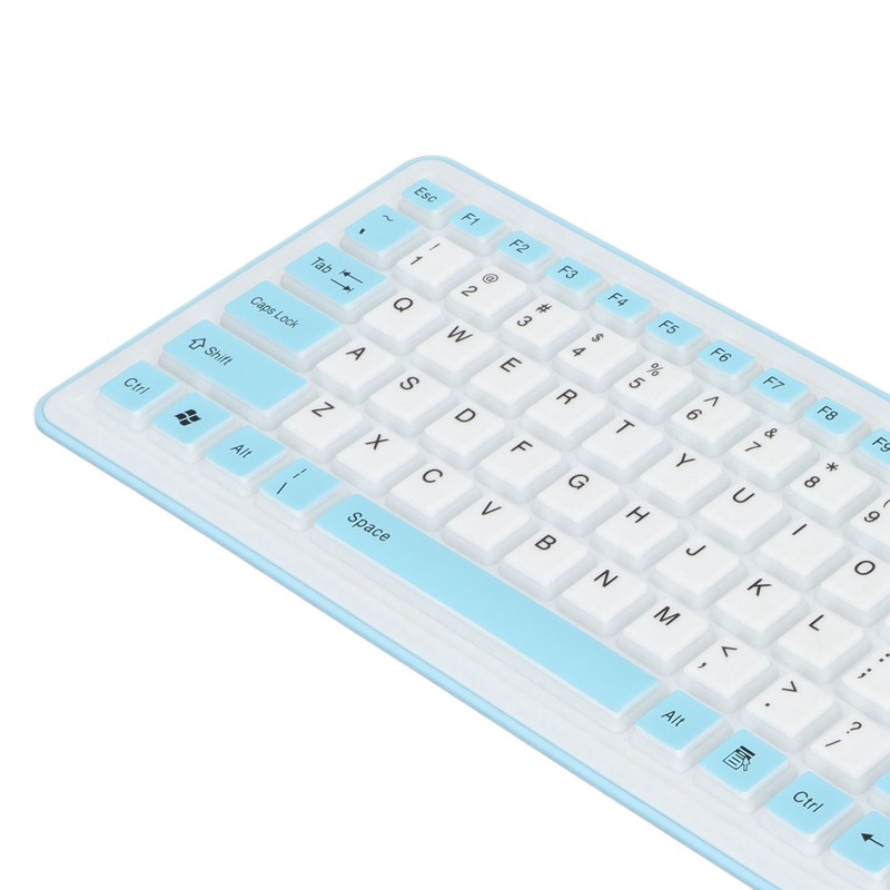 Foldable Silicone Keyboard 103 Keys USB Wired Silicon Foldable Waterproof