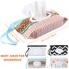 FEBSNOW 4 Pack Baby Refillable Baby Wet Wipe Dispenser, Reusable