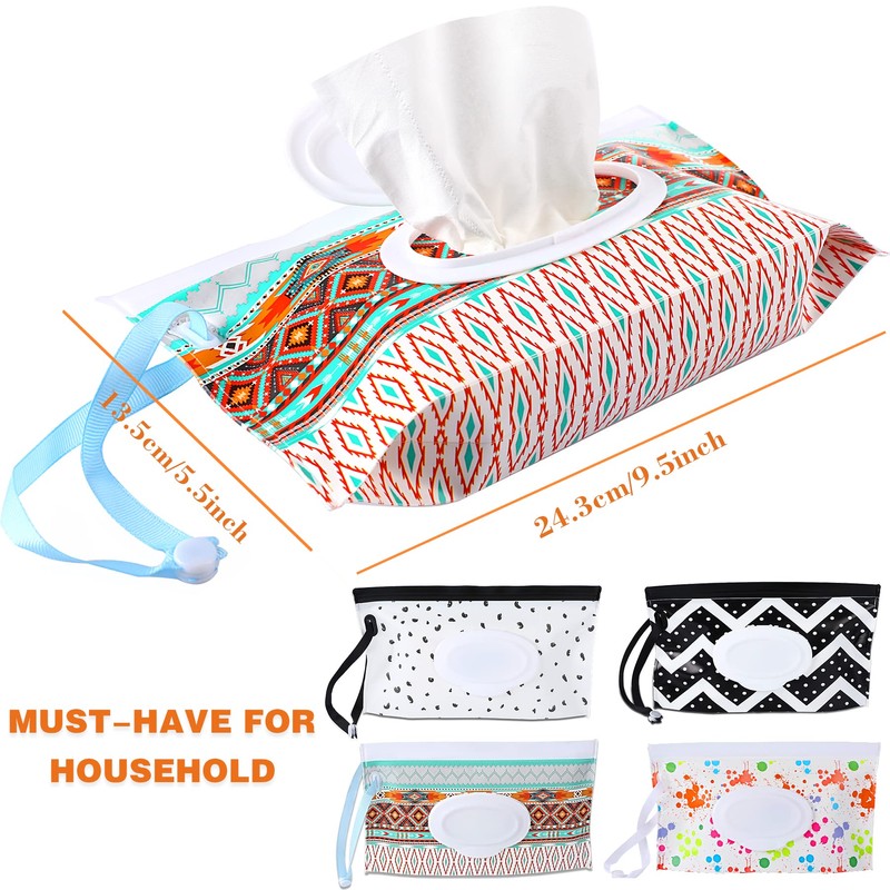 FEBSNOW 4 Pack Baby Refillable Baby Wet Wipe Dispenser, Reusable