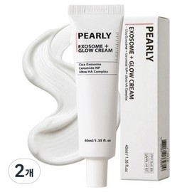 Pearly Exosome Dermatology Regenerative Cream Recommendation No. 1 Moisturizing Cream for Women Glowing Water Glow Cream Quick Drying Brightening Elasticity Cream, 2 Pieces, 40ml / 펄리 엑소좀 피부과 재생크림추천 여성 수분크림1위 광채 물광크림 속건조 화잘먹 탄력크림, 2개, 40ml
