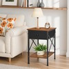 VECELO Nightstand Set of 2, X-Design End Side Table with