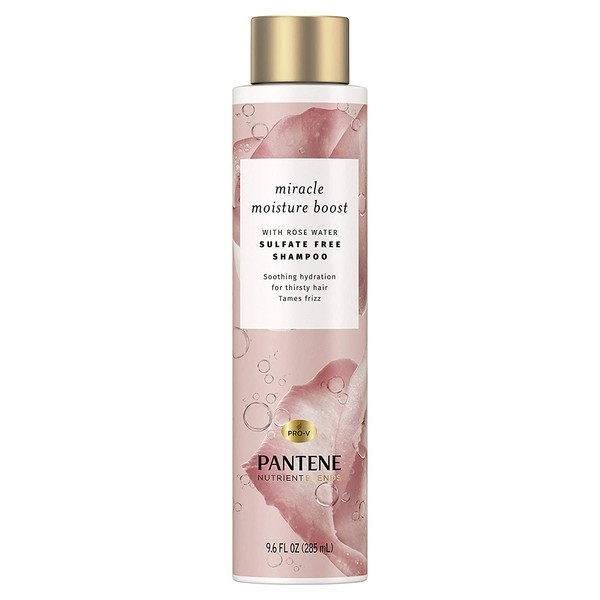 Pantene Nutrient Blends Miracle Moisture Boost Rose Water Shampoo for