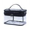 FLORPERRY Transparent Makeup Pouch, Double Layer, Cosmetic Storage Box, Makeup