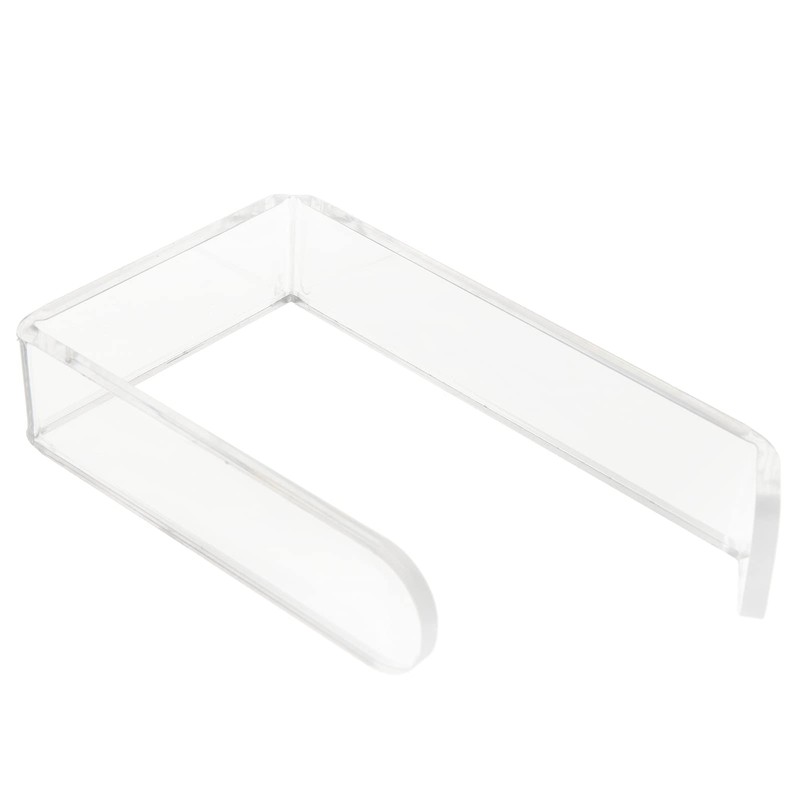 Toilet Roll Holder No Drilling Acrylic Transparent Wall Mount Toilet