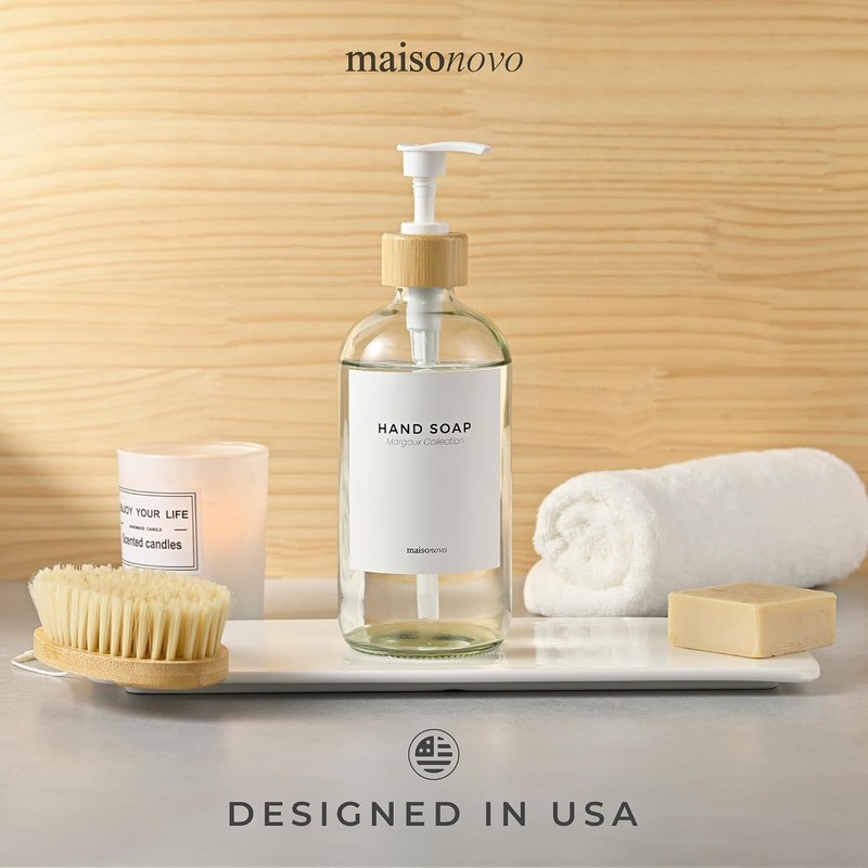 Etiquetas impermeables MaisoNovo para botellas, diseño moderno - Paquete mixto