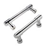 ZAUYX Solid Heavy Duty Jasper Pulls 6 Pack Polished Chrome