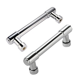 ZAUYX Solid Heavy Duty Jasper Pulls 6 Pack Polished Chrome Cabinet Pulls 3 Inch Hole Centers for Kitchen Cupboard Handles Modern Drawer Pulls Bathroom Cabinet Pulls